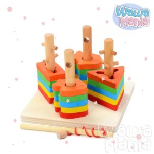 JUEGO DIDACTICOS - ENCAJE - PEZ - DE MADERA
