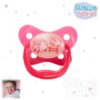 CHUPÓN CON TAPA PARA 0-6M BRILLA ROSA