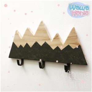 PERCHEROS DE MADERA MONTAÑA (3 GANCHOS)