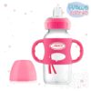 BIBERÓN CON ASAS OPT + BOCA ANCHA 9OZ ROSA