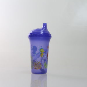 VASITO 9OZ. IMPRESO NON SPILL  LILA