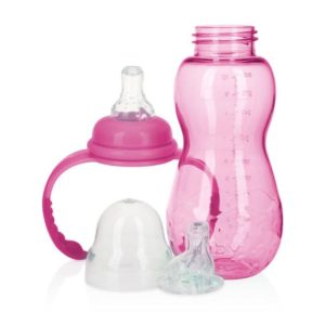 BIBERÓN 3 ETAPAS DE TRITAN 10OZ/300ML ROSADO