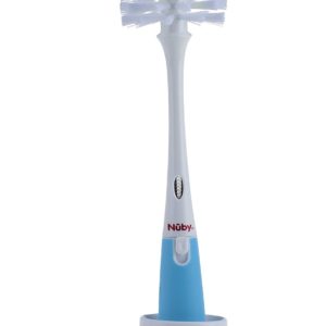 ESCOBILLA 2 EN 1 PARA BIBERON Y TETINA 0% BPA CELESTE